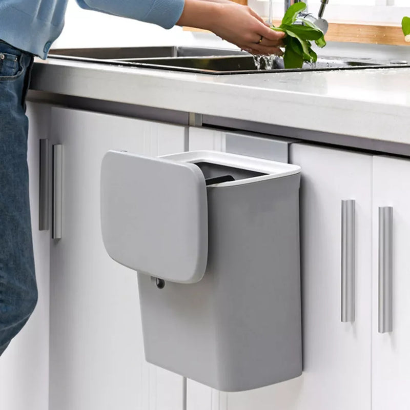 Lixeira Suspensa 9L Sem Furos – A Solução Prática para Sua Cozinha 🗑️✨