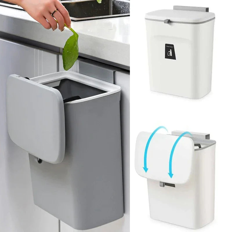 Lixeira Suspensa 9L Sem Furos – A Solução Prática para Sua Cozinha 🗑️✨