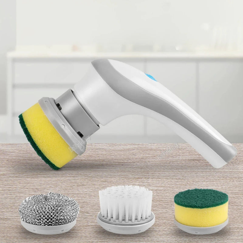 🧼 Escova de Limpeza Elétrica 5 em 1 – Diga Adeus à Sujeira com Facilidade! 🚀