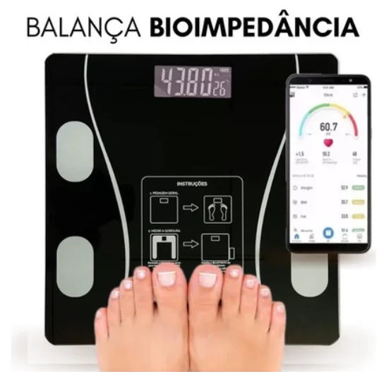 **Balança Corporal Profissional de Bioimpedância Bluetooth 📱💪⚖️**
