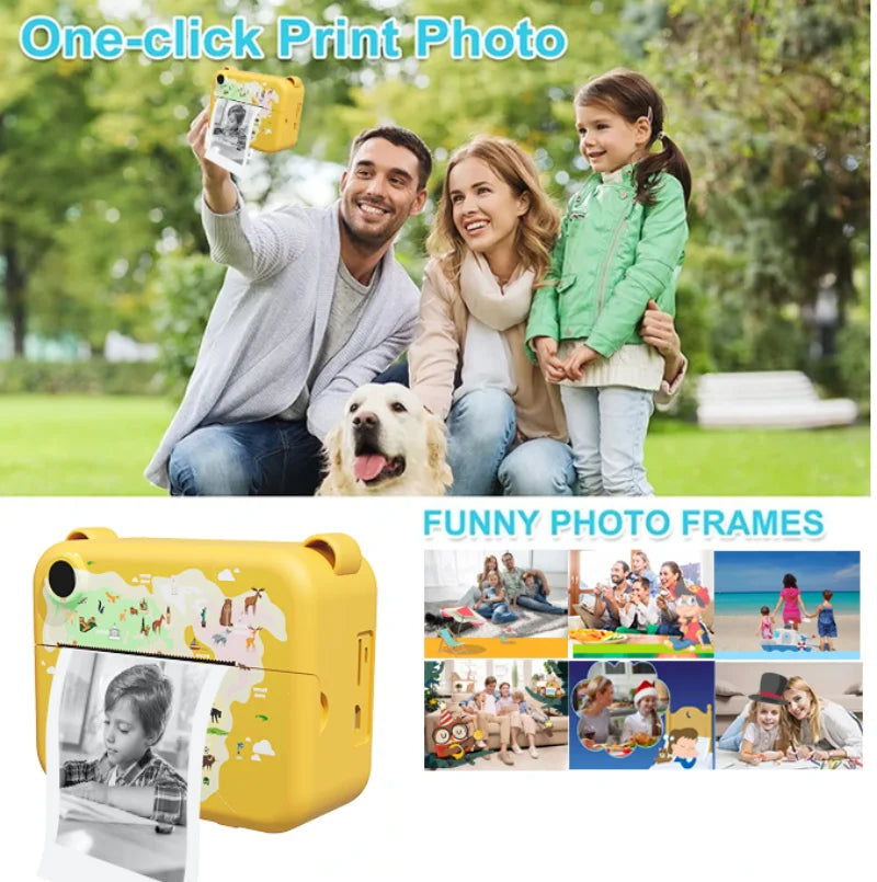 Câmera Infantil Digital com Impressão Instantânea – Fotos, Vídeos e Diversão Criativa! 📸🎁✨