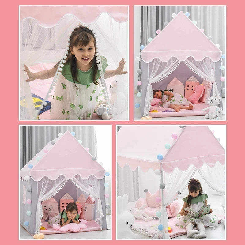 Barraca Infantil Dobrável 1,35M – Tenda Tipi para Crianças | Casa de Brincar, Decoração e Presente Perfeito! 🏕️🎀✨