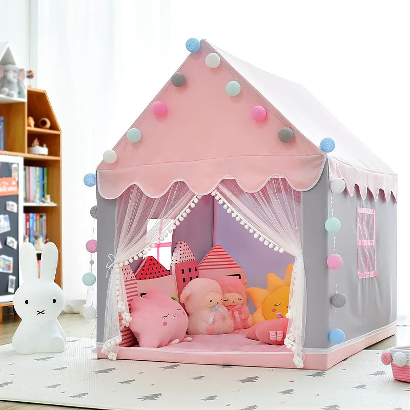 Barraca Infantil Dobrável 1,35M – Tenda Tipi para Crianças | Casa de Brincar, Decoração e Presente Perfeito! 🏕️🎀✨