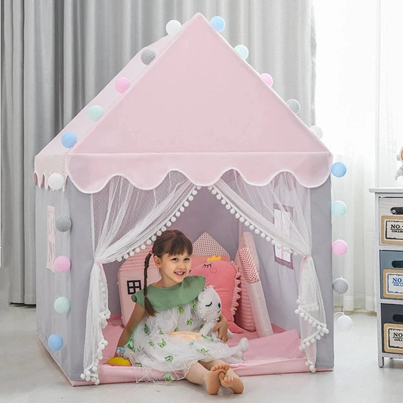 Barraca Infantil Dobrável 1,35M – Tenda Tipi para Crianças | Casa de Brincar, Decoração e Presente Perfeito! 🏕️🎀✨