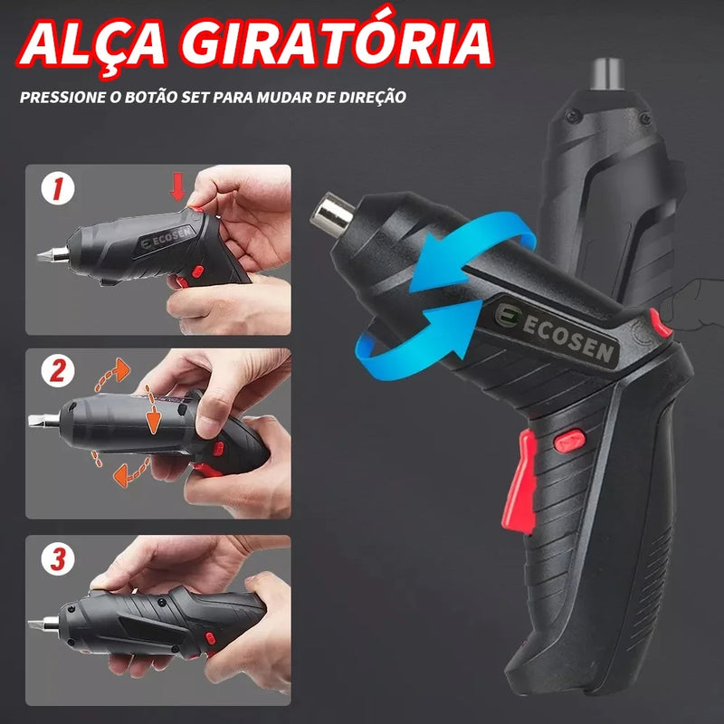 Parafusadeira Sem Fio 4.2V – Compacta, Portátil e Prática! 🔩⚙️