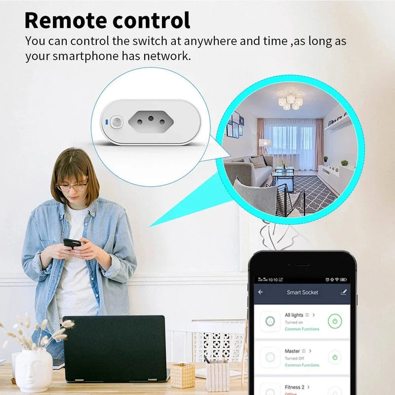 🔌 Tomada Inteligente Wi-Fi 220V – Controle Total dos Seus Eletrodomésticos! 📱⚡