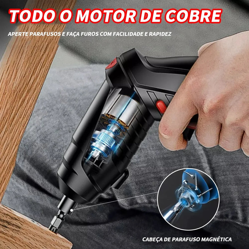 Parafusadeira Sem Fio 4.2V – Compacta, Portátil e Prática! 🔩⚙️