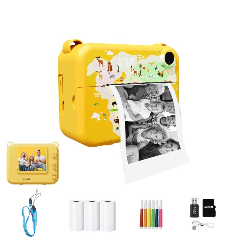 Câmera Infantil Digital com Impressão Instantânea – Fotos, Vídeos e Diversão Criativa! 📸🎁✨