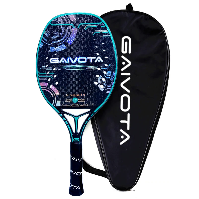 🏖️ Raquete de Beach Tennis GAIVOTA BTG-0231 – Carbono 12K, EVA Premium, Controle e Potência Profissional! 🎾