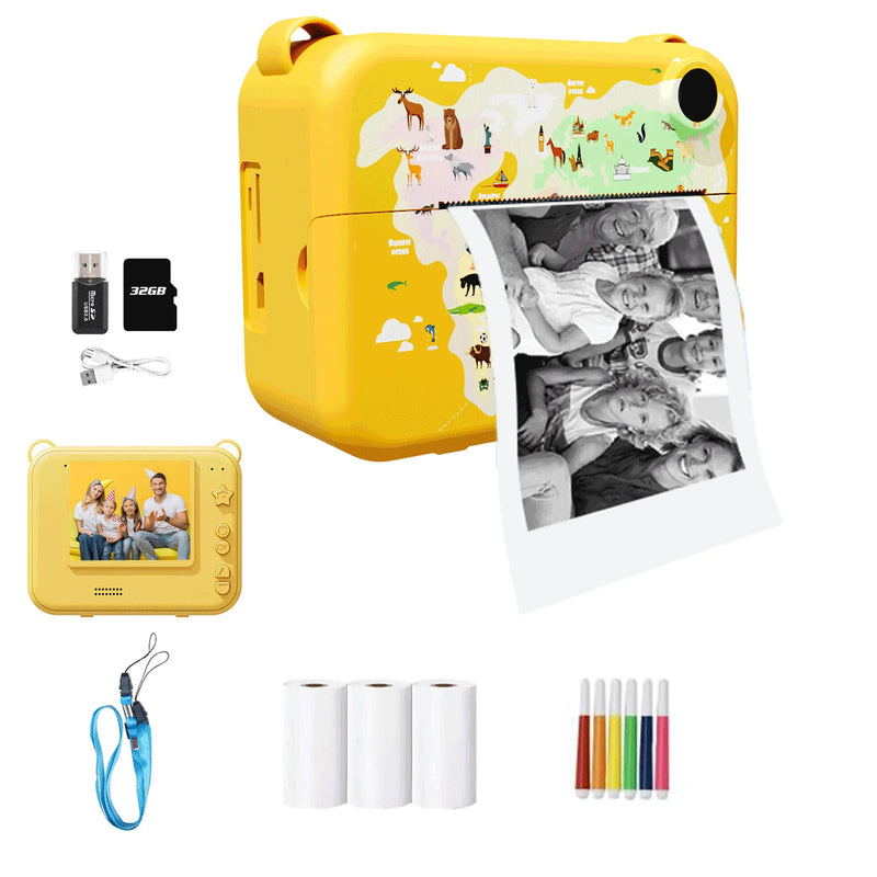 Câmera Infantil Digital com Impressão Instantânea – Fotos, Vídeos e Diversão Criativa! 📸🎁✨