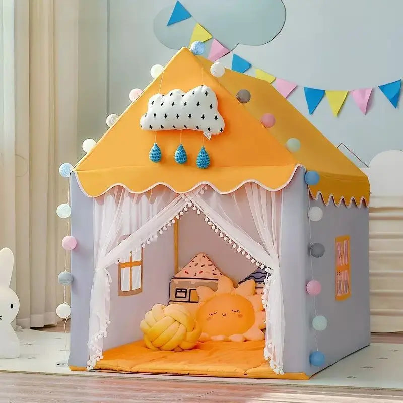 Barraca Infantil Dobrável 1,35M – Tenda Tipi para Crianças | Casa de Brincar, Decoração e Presente Perfeito! 🏕️🎀✨