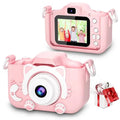 📸 Câmera Infantil Gato Fofo – Dupla Lente HD, Case de Silicone e Bateria Recarregável! 🐱🎥