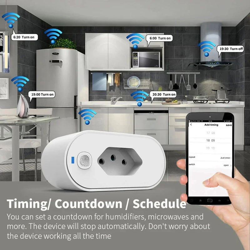 🔌 Tomada Inteligente Wi-Fi 220V – Controle Total dos Seus Eletrodomésticos! 📱⚡